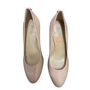 Michael Kors Nude Patent Leather Heels With Rhinestone Detail Size 6.5M